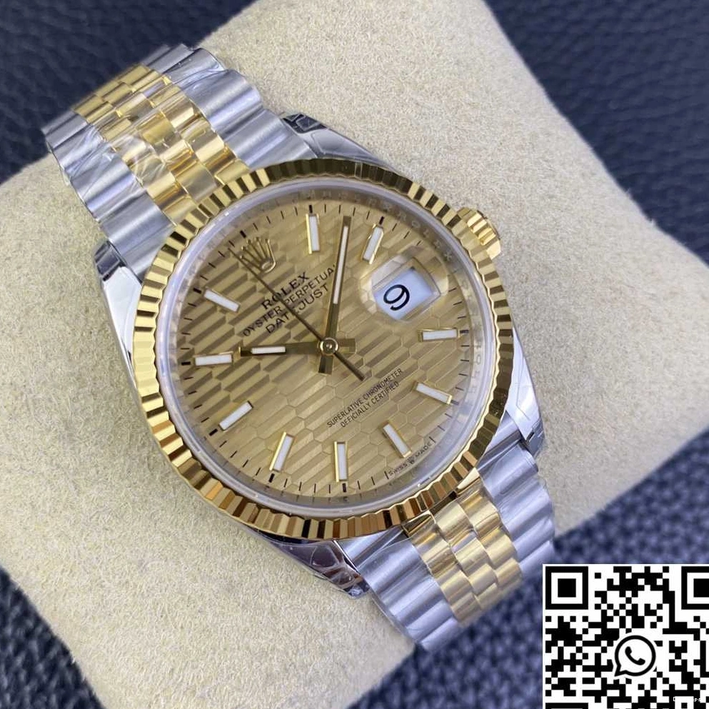 Dial Datejust Yellow Factory Diamond Hourmarker Motif Two M126233 36MM Rolex Tone VS 0102